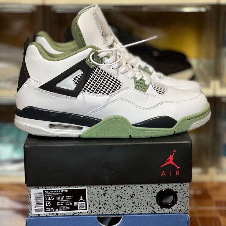 AIR JORDAN RETRO 4 SEAFOAM Sz 48