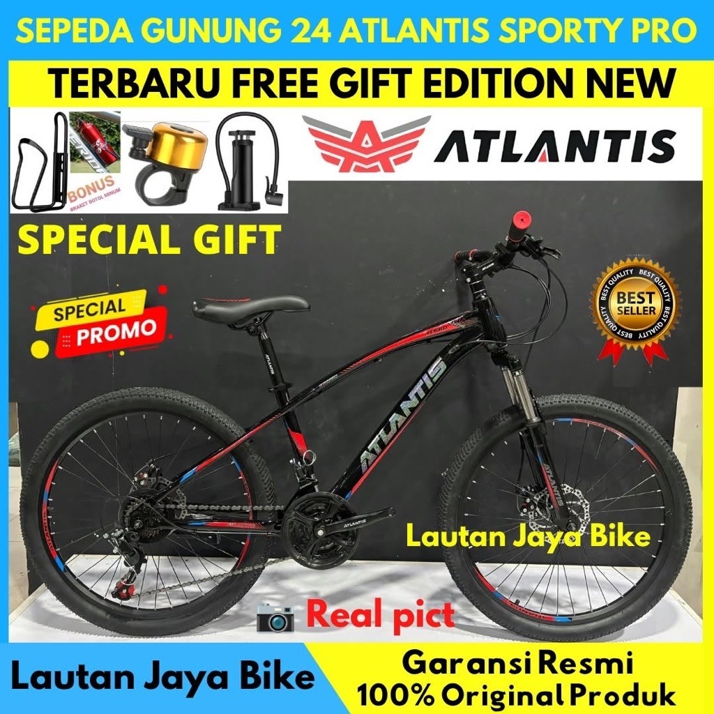 Sepeda Gunung MTB 24 Atlantis Sporty Rem Discbrake Terbaru