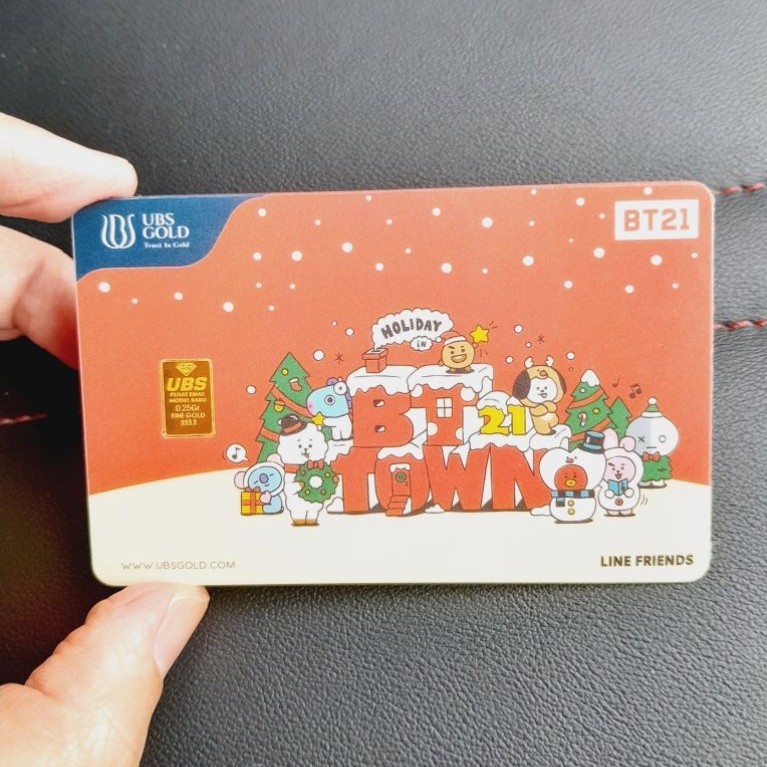 Logam mulia UBS 0.25 gram BT21 limited edition