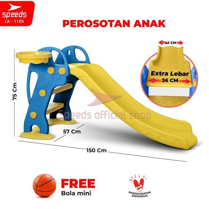 SPEEDS MAINAN PEROSOTAN ANAK 2IN1 MAINAN SELUNCURAN PLASTIK PROSOTAN KUDA KUDAAN PRUSUTAN 001-M1105