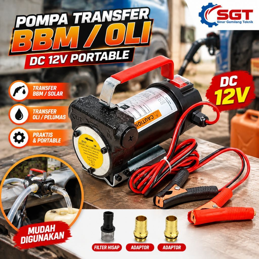 Pompa Transfer minyak/oli/Solar DC 24V Pompa oli Pompa Solar 24V DC