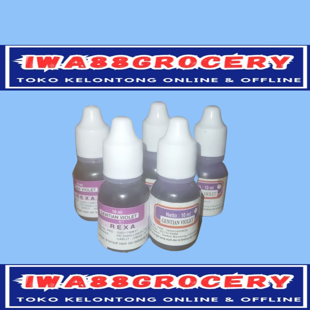 gentian violet obat biru obat luka sariawan dan ikan cupang 10ml botol