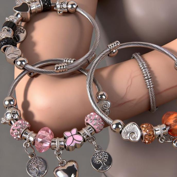 Gelang  Gelang titanium good quality  Gelang adjust /Gelang viral/anti karatserut Gelang Gelang Gaya