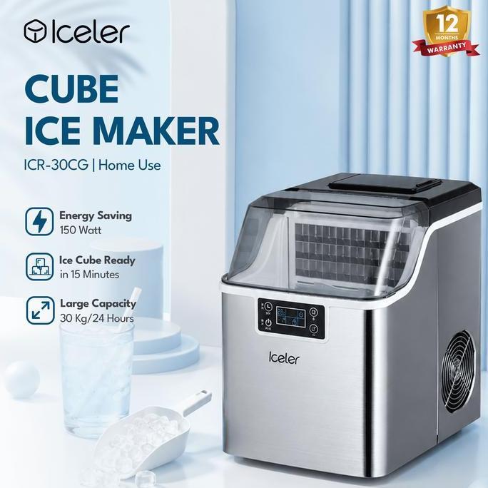 Qullki- Mesin Es Cube Iceler Pembuat Es Batu 5Kg Per Hari Rumah Cafe Kantor