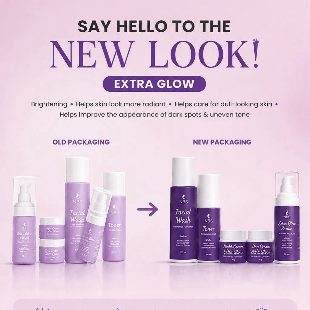 NBS EXTRAGLOW+SERUM/NBS EXTRAGLOW TANPA SERUM