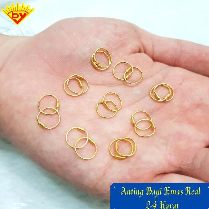 Levinamisahshop - Anting Bayi Emas Tua 24 Karat