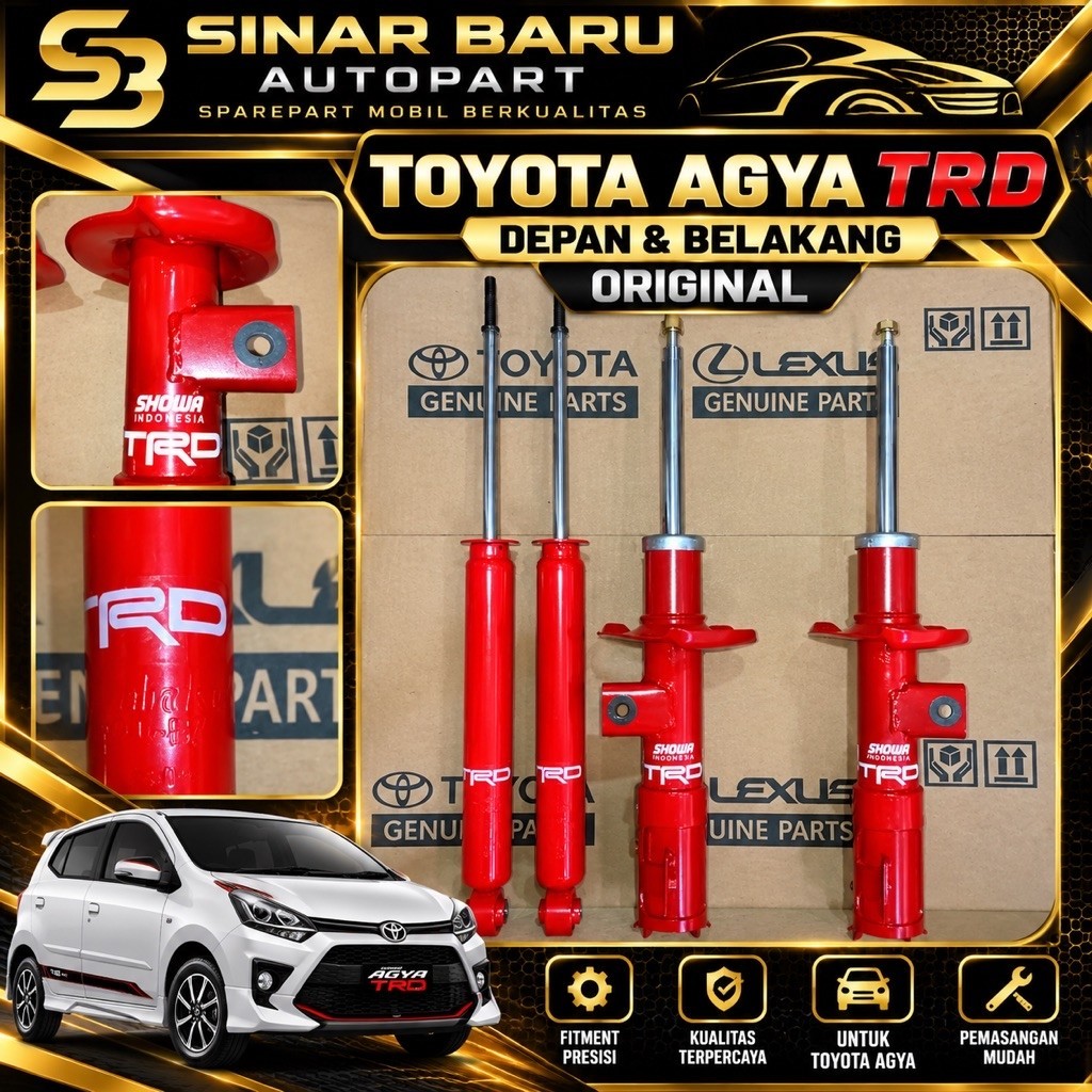 shockbreaker shock absorber toyota AGYA TRD agya trd depan & belakang 2set original