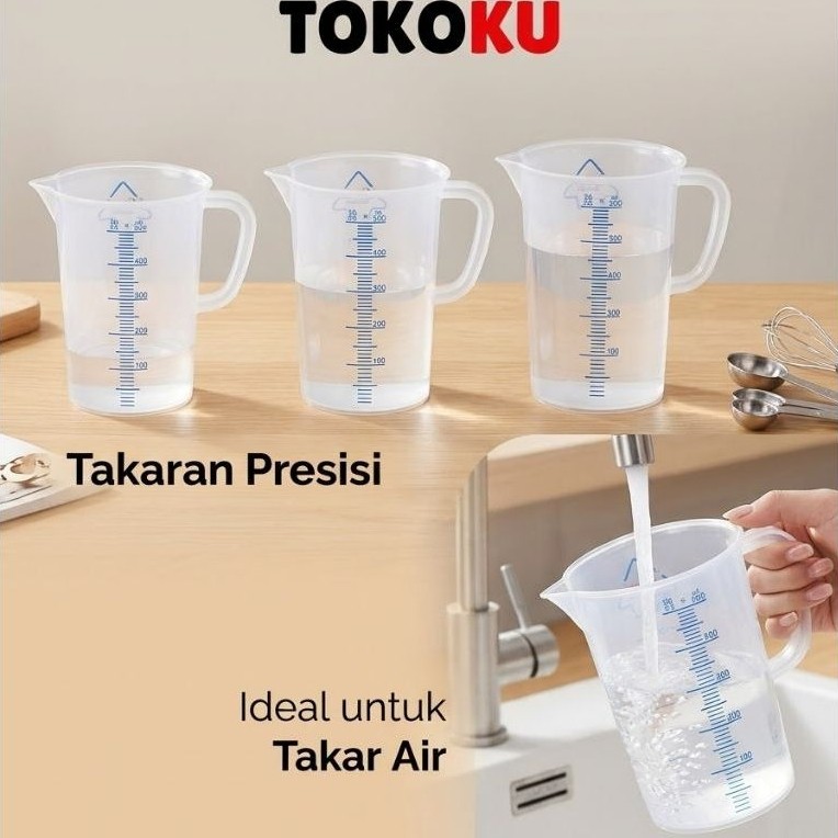 GELAS UKUR SCARLET 500 ML GELAS TAKAR PLASTIK 500ML TEKO UKUR 500 CC GREEN LEAF 1830