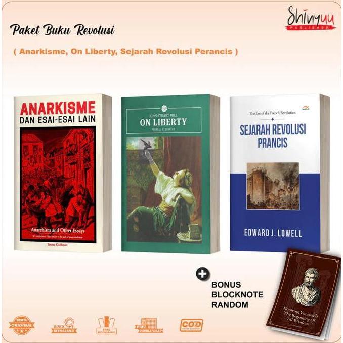 Errozishop - Buku Paket Revolusi Isi 3 Buku Original (Anarkisme, On Liberty, Sejarah Revolusi Peranc