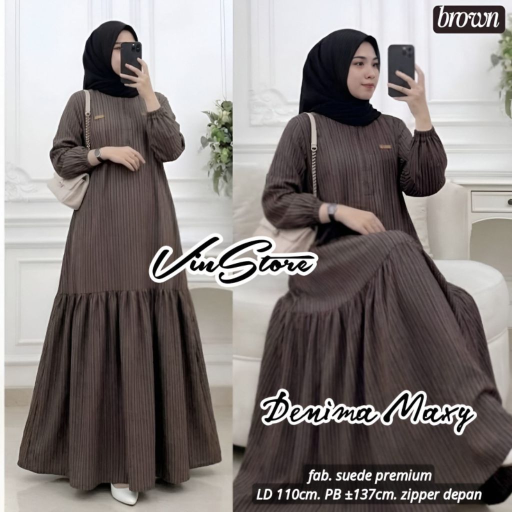 TERBARU GAMIS LINCA / GAVINA / DENIMA MAXY BY VINSTORE BEST SELLER BISA COD