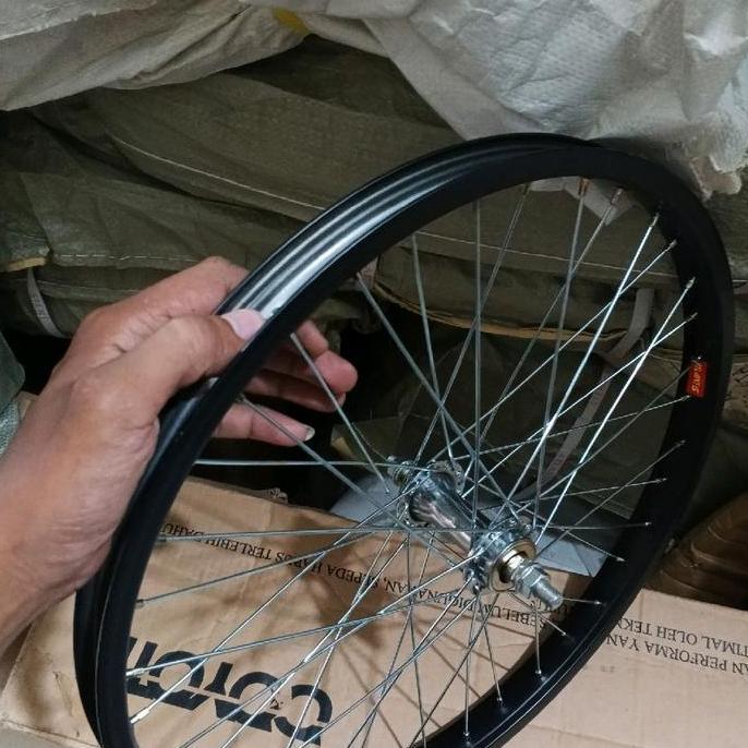 Velg sepeda ukuran 20 bagian depan BMX lipat minion alloy WSS