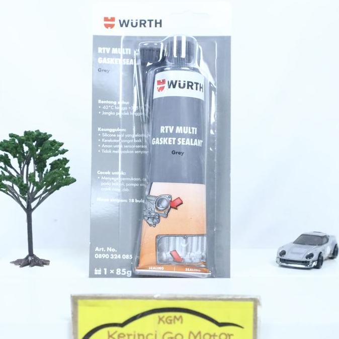 Qnqx- Rtv Silicone Sealant Grey Wurth - Sealant Abu-Abu Wurth 85Gr