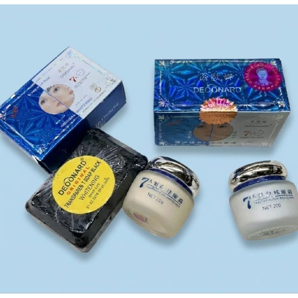 Paket deoonard cream set + sbn hitam 3in1