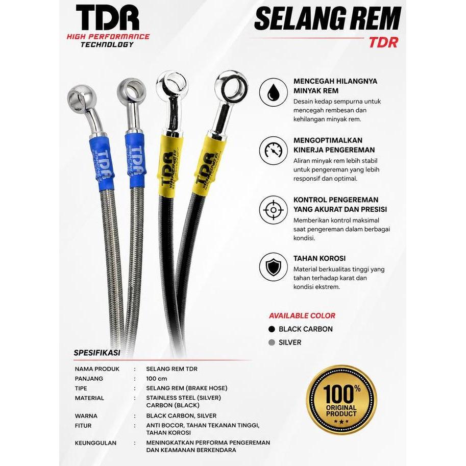] TDR Brake Hose Selang Rem TDR 100cm