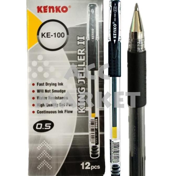 East- Pulpen Gel Pen Kenko 1 Pack Isi 12 Pcs Ke100 King Jeller Ii