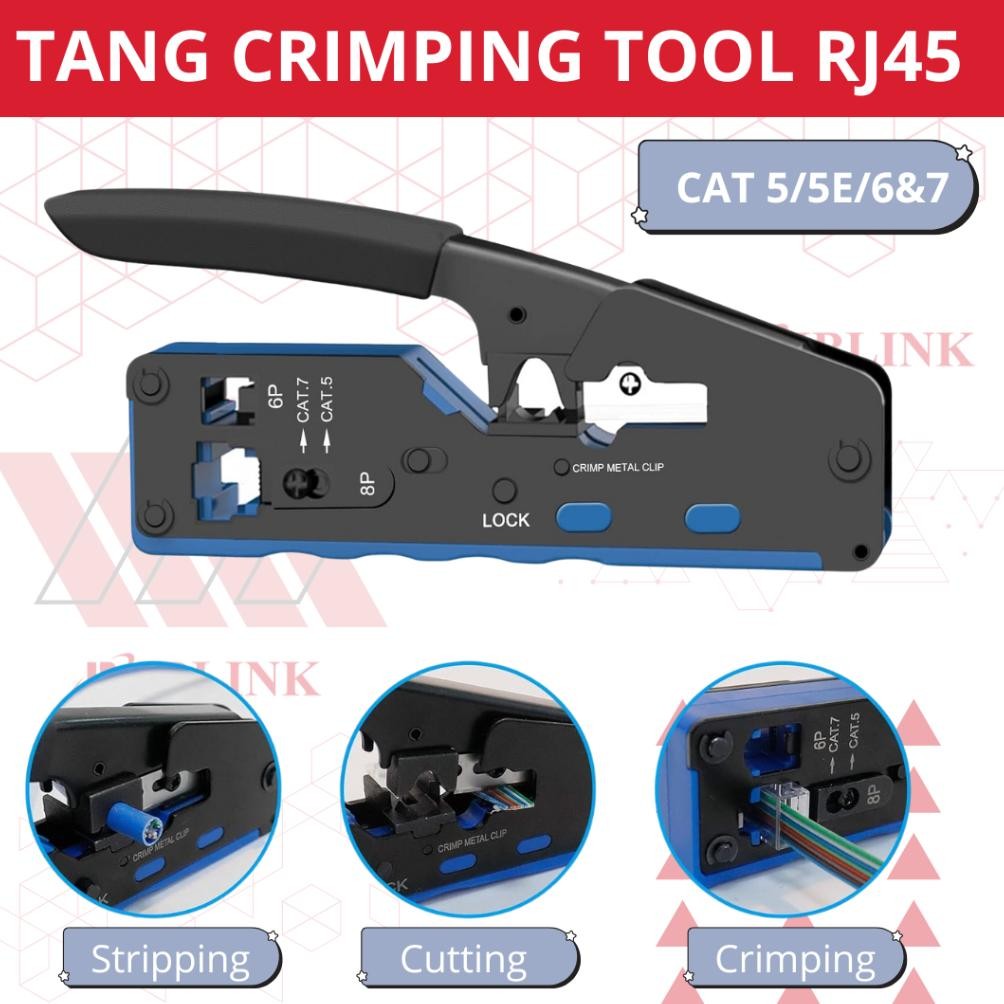 Tang Crimping Tool LAN Network Cable 6P 8P RJ45 / Multi Function Cable Crimping Tool / Tang Crimping