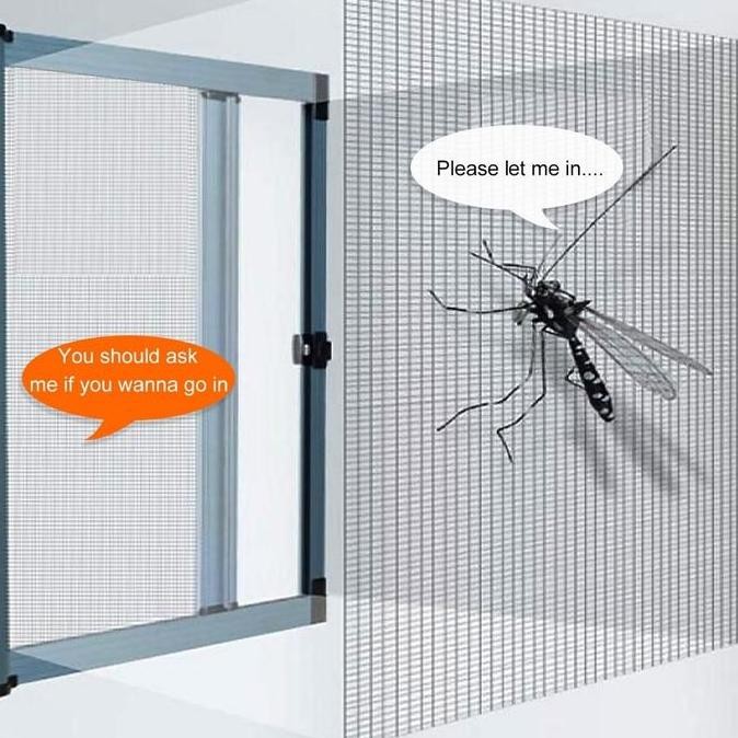 Jaring Kasa Anti Nyamuk 50 100M Kawat Penghalang Serangga Penutup Lubang Angin Loster Pintu Jendela 