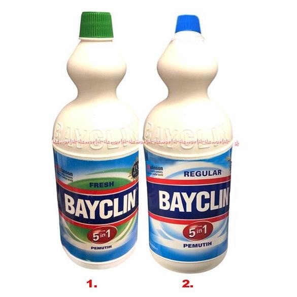 Bayclin 5in1 Pemutih 1L  Fresh Regular Cairan Pemutih Baju Pakaian 1000ml 1Liter Penghilang Noda Bay