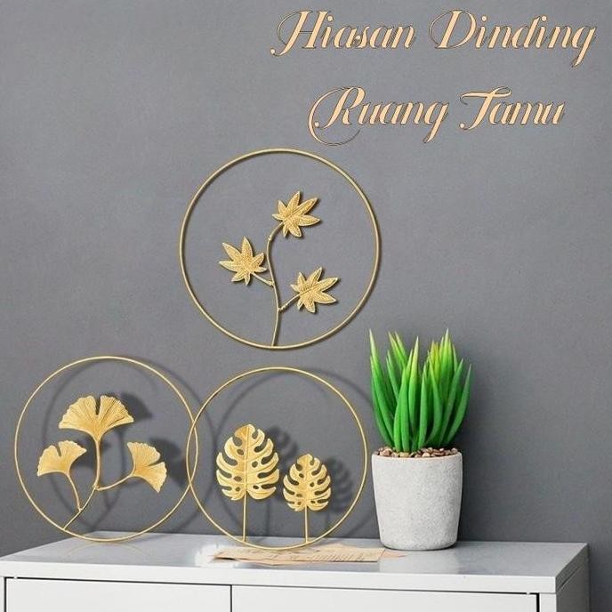 -Hiasan Dinding Wall Decor Nordic Hiasan Dinding Bunga Dan Hiasan Dinding Daun Hiasan Dinding Besi G