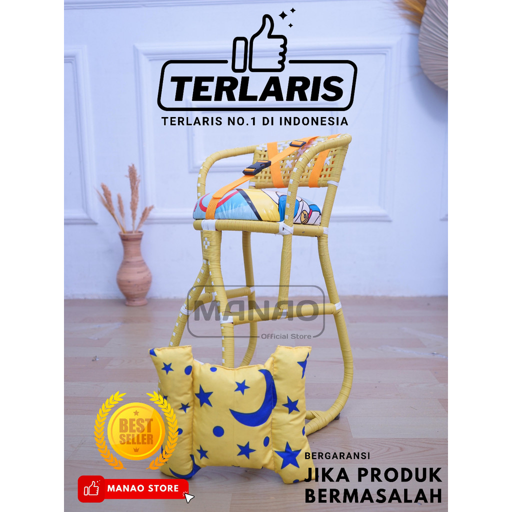 (SALE) Boncengan Anak Motor Matic Full anyam Free Sabuk dan Bantal Stang / Kursi Boncengan Rotan / B