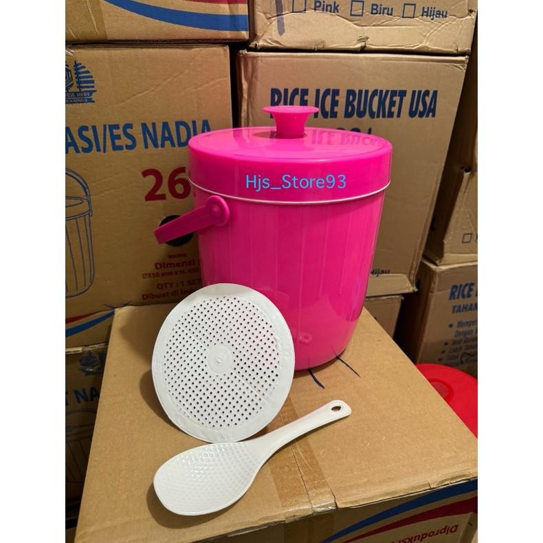 tempat nasi rice bucket 8,5L usa / termos nasi 8.5 Liter / tempat es batu / tempat es cristal tahan 