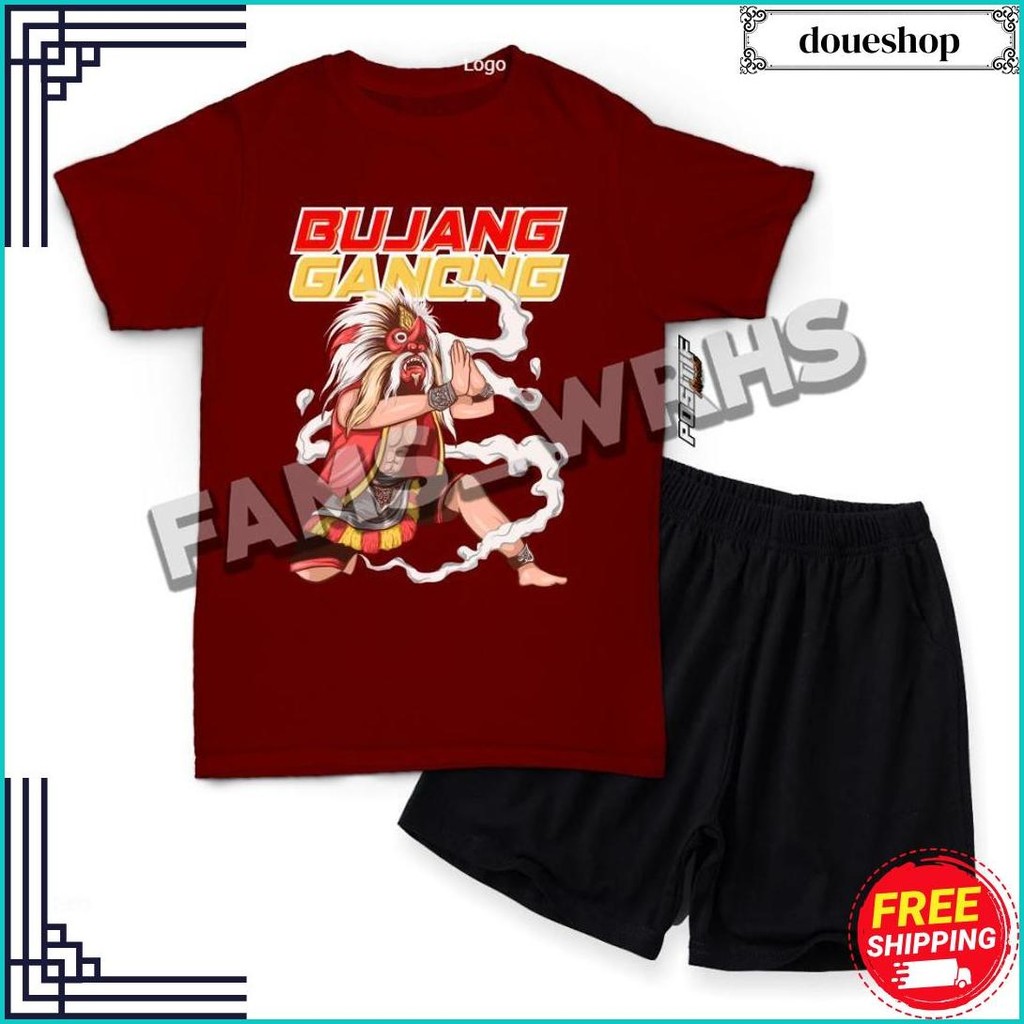 Fams Wrhs Kaos Setelan Anak Jaranan Bujang Ganong Bantengan Original Produk