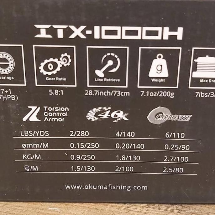 Reel okuma ITX 1000 H reel
