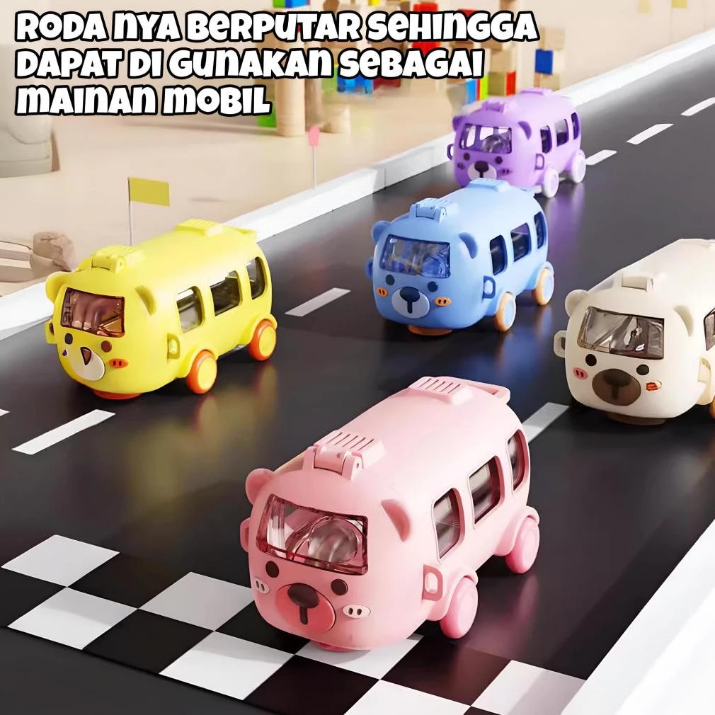 (Terbaru) Botol Minum Anak Sekolah Tempat Air Minum Perempuan Laki-laki BUS MOBIL Karakter Lucu Sedo