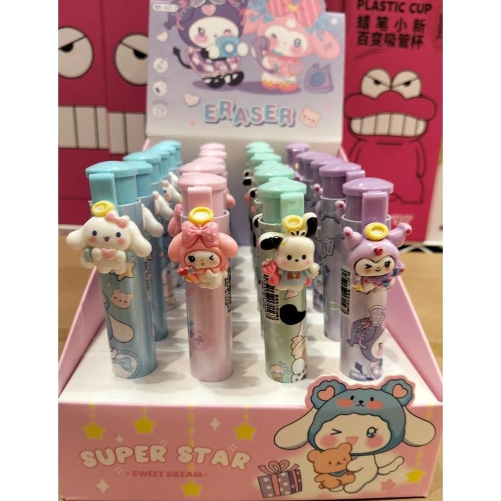 

1 BOX PENGHAPUS MEKANIK SANRIO PREMIUM ISI 24