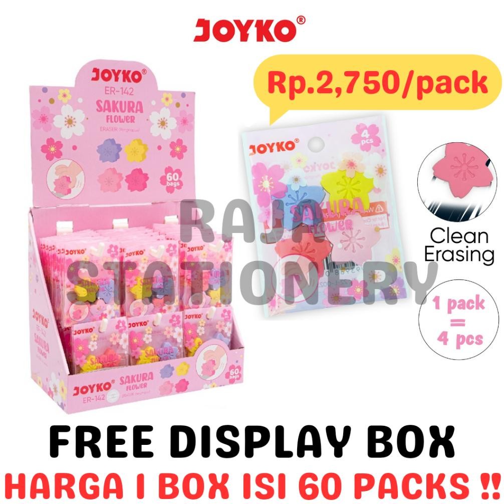 

JOYKO ERASER SAKURA FLOWER PACK PENGHAPUS JOYKO ANAK MOTIF BUNGA JEPANG LUCU SEKOLAH BOX ER142 60PACKS