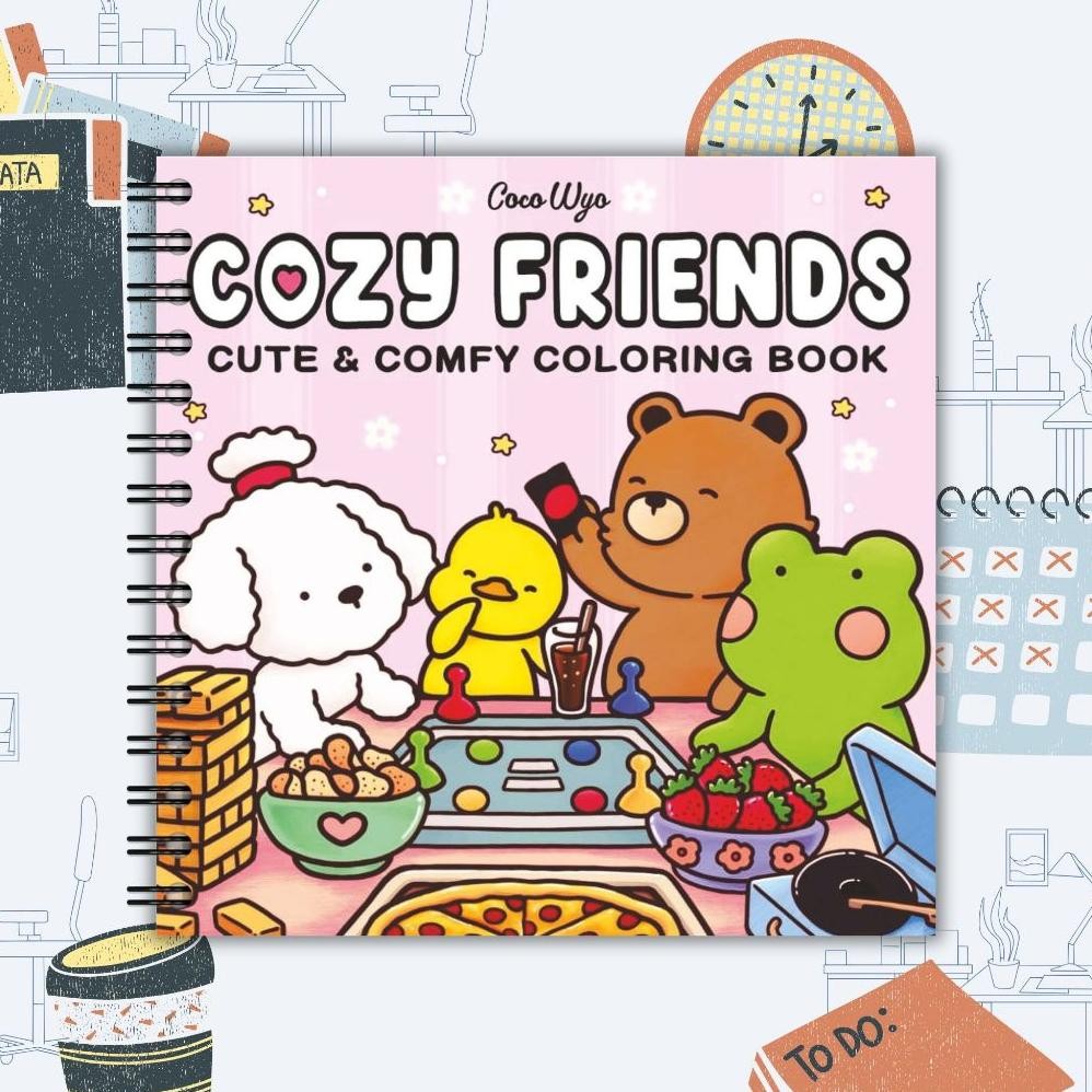 

Cozy Friend Coloring Book Coco Wyo Buku MerwanaiCozy Friend Tebal 200gsm
