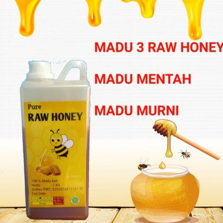 

(Terbaru) MADU 3,100% RAW HONEY/ MADU MENTAH 1KG (Terlaris)