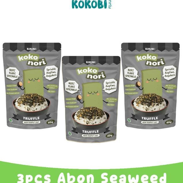 

3Pcs Koko N Abon Rumput Laut Tabur Truffle Seaweed Flake Kokobi