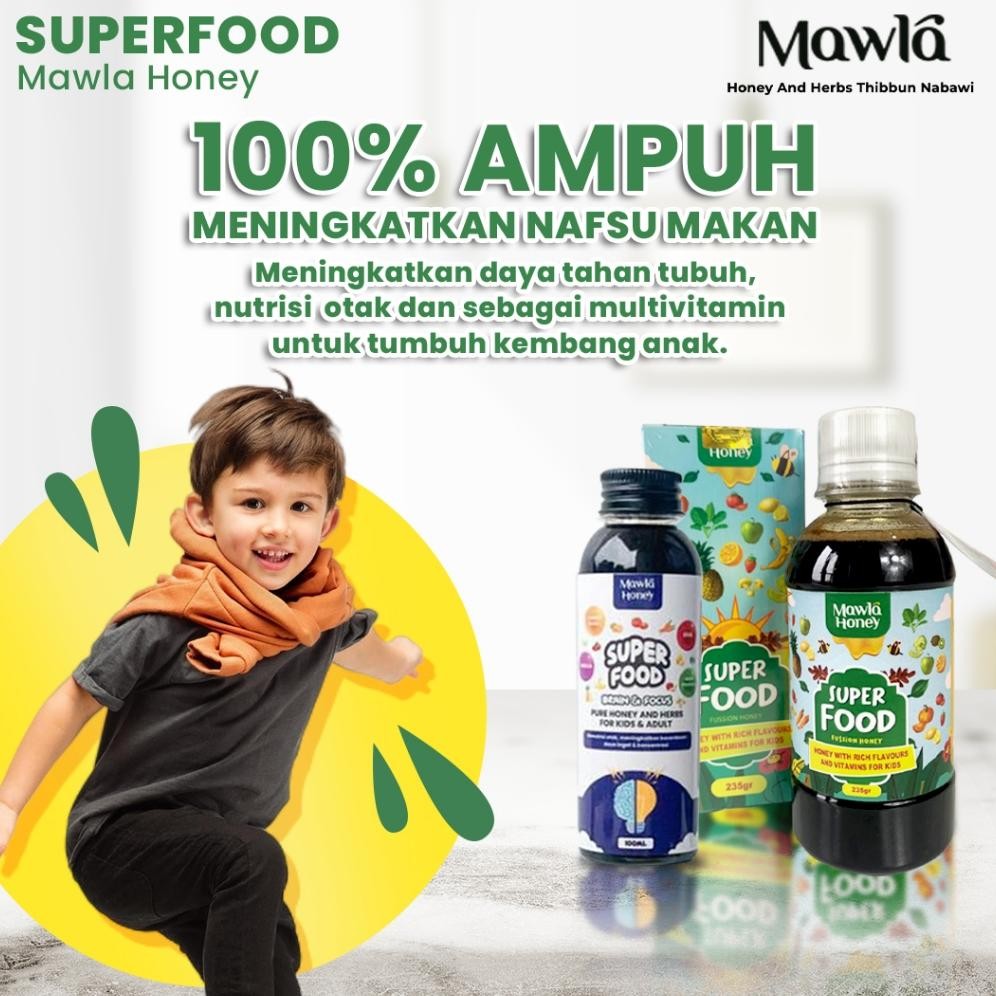 

(Terbaru) Mawla Vitamin Penambah Nafsu Makan Anak / Madu Gemuk Anak / Superfood Mawla (Terlaris)