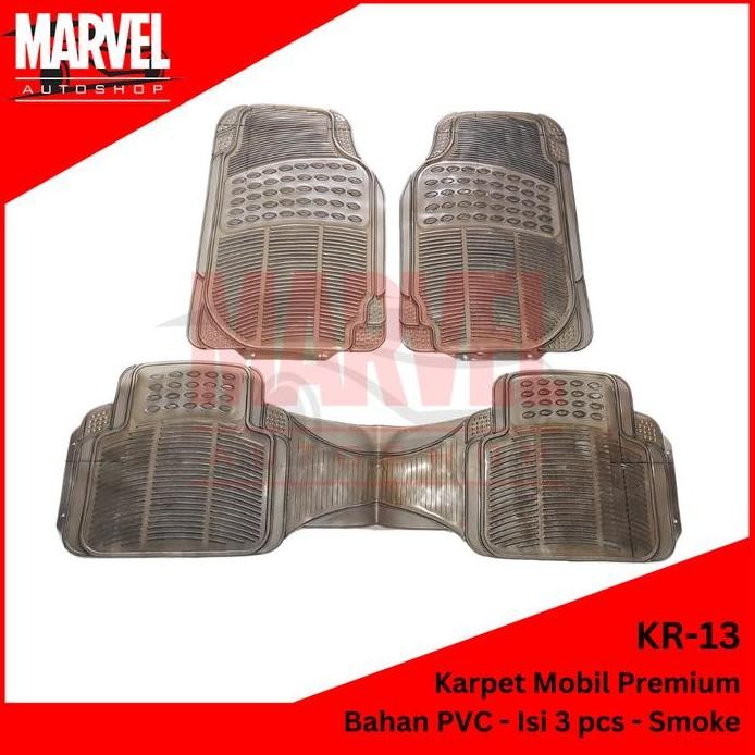 Karpet Mobil Premium 3 Potong Bahan PVC / Karpet Mobil Universal PVC / Karpet Mobil Transparan