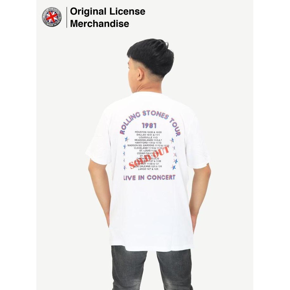 ready  Kaos Baju Band Musik Pria Wanita Motif ROLLING STONES 81 Tour Dragon