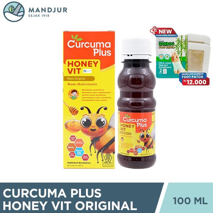 

(Terbaru) Curcuma Plus Honey Vit Original 100 mL - Madu Multivitamin Anak (Terlaris)