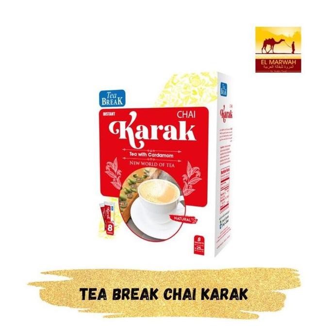 

welcome to tahuan jaya Teh Karak Tea Break Chai Karak Teh Asli Arab Dengan Kapulaga 200g isi 8 Sachet
