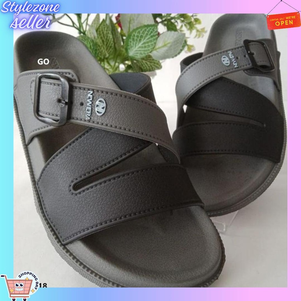 New Era Tg E 37018 Sandal Slop Pria Wanita Original Sandal Slop Pria  Tali Silang Sandal Karet Pria 