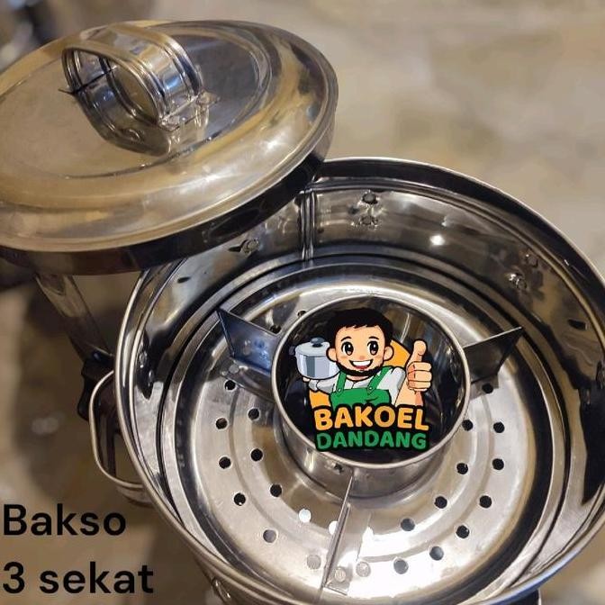 Dandang Bakso Sekat 3 Dndang Bakso Stenlis Uk 26Cm Kitchenware