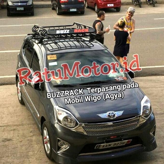Rak Bagasi BUZZRACK Universal Besi Hitam - Roof Rack Bagasi Atap Mobil