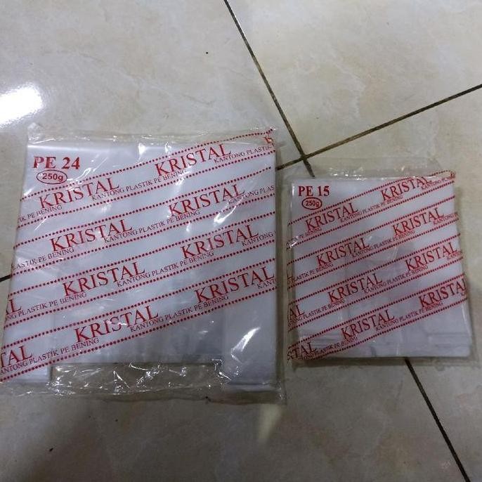 

populer] Kantong Plastik PE Bening KRISTAL Ukuran 15 dan 24