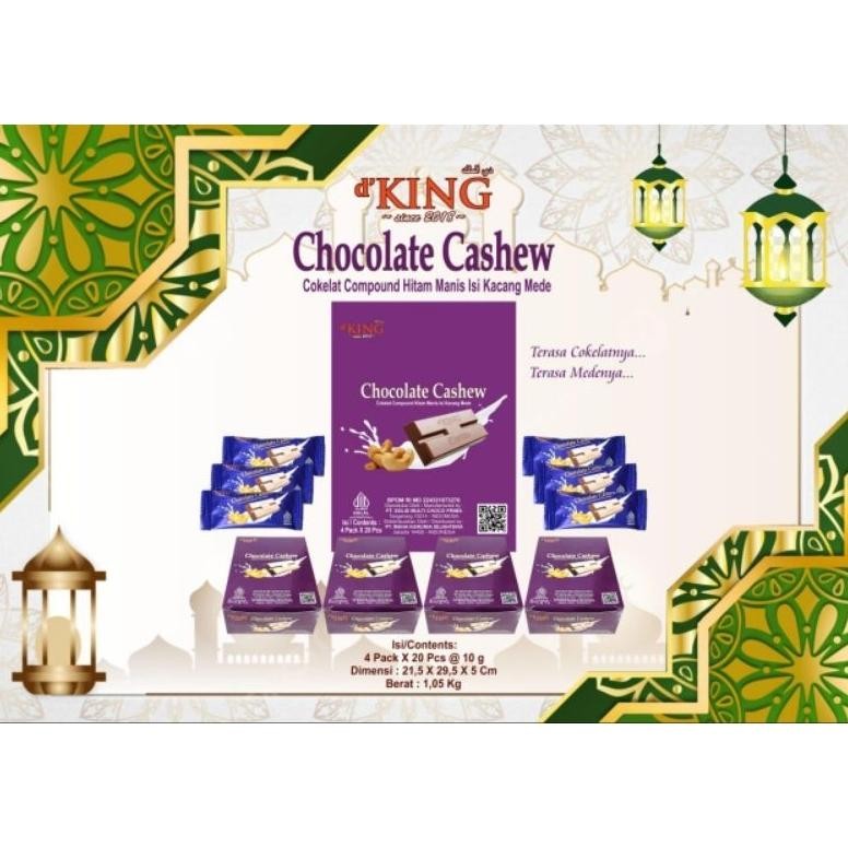 

1 Dus = 4 Kotak Chocolate Cashew / Hazelnut D'King