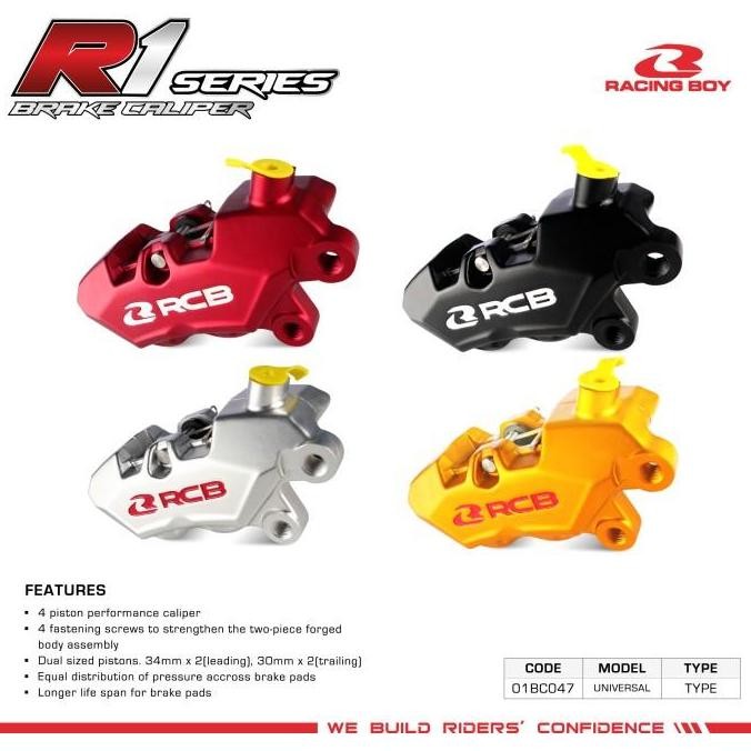 Promo Kaliper 4 Piston RCB R1 Series Universal COD
