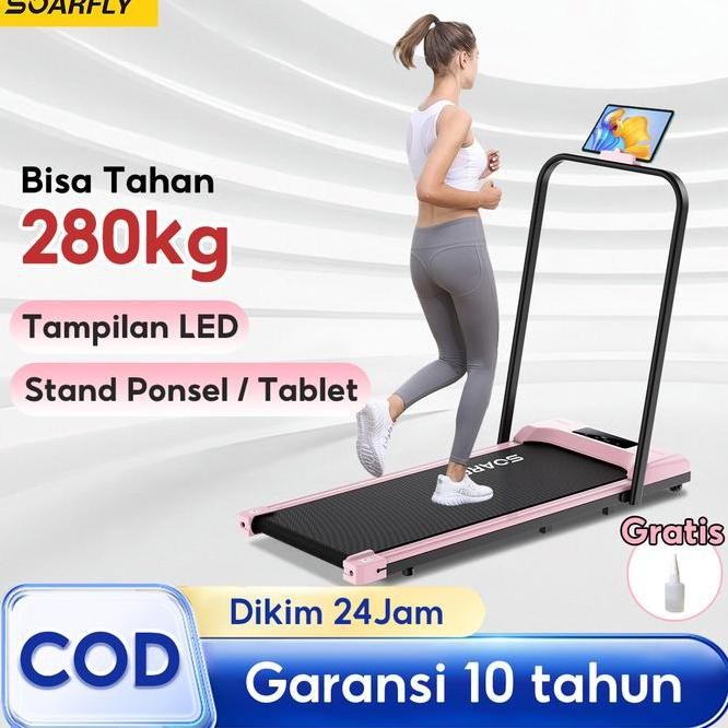 Big Promo Soarfly Treadmill Elektrik Listrik Walking & Running Pad Peralatan Olahraga Jalan Jogging 