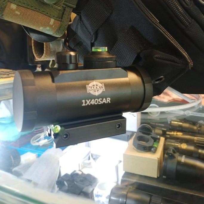 Hakko 1x40 Red Dot Teleskop Paser Telescope Ring Gold 2 Waterpass Atas Dan Bawah