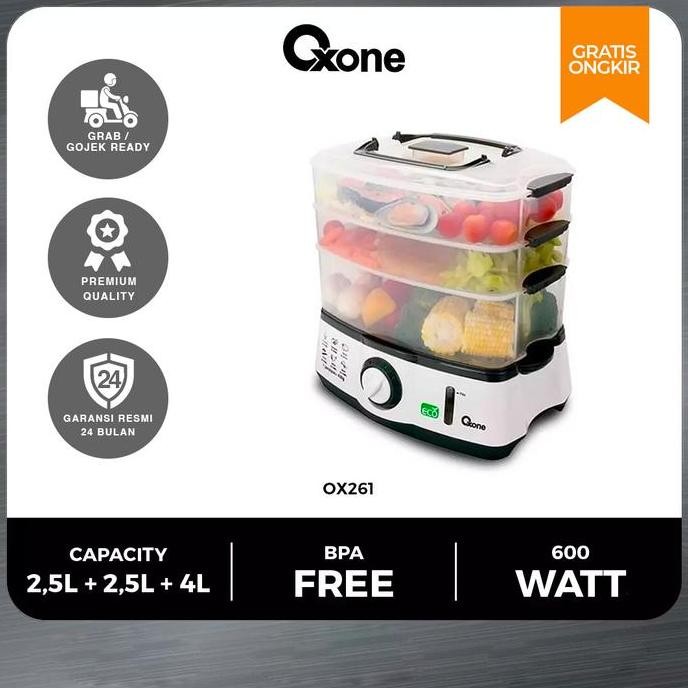 PROMO DISKON - Oxone OX26 Food Steamer Eco Low Watt