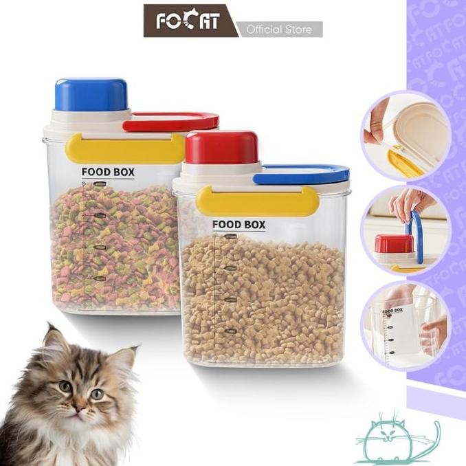 

Focat TP Tempat Penyimpanan Makanan Hewan E72 Pet Food Storage / Wadah Penyimpanan Makanan Kucing Anjing MH