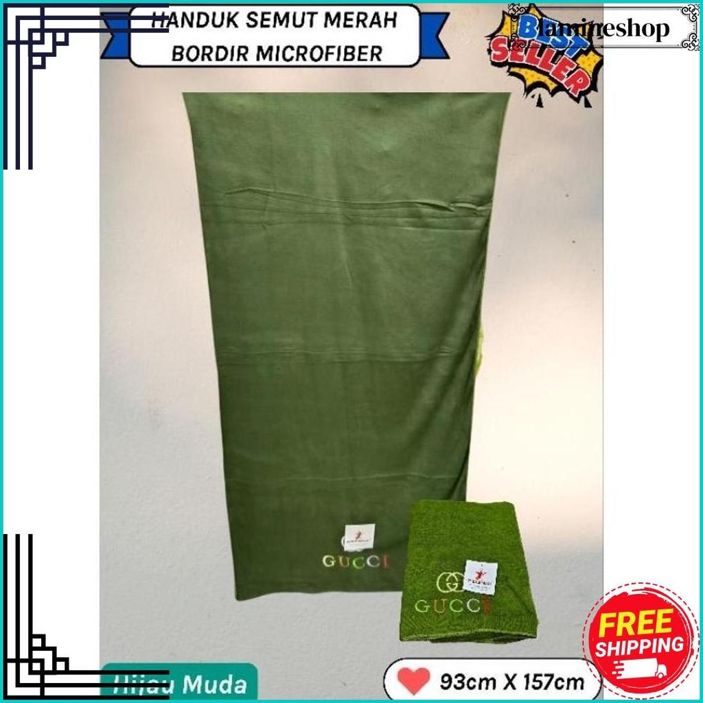 Handuk Mandi Jumbo Bordir Gucci Merk Semut Merah Termurah Banget