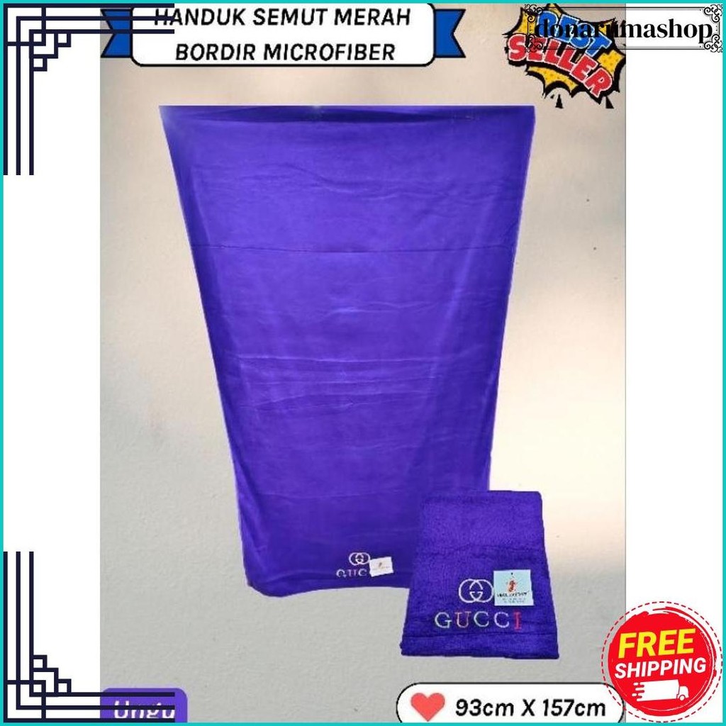 Handuk Mandi Jumbo Bordir Gucci Merk Semut Merah Termurah Banget